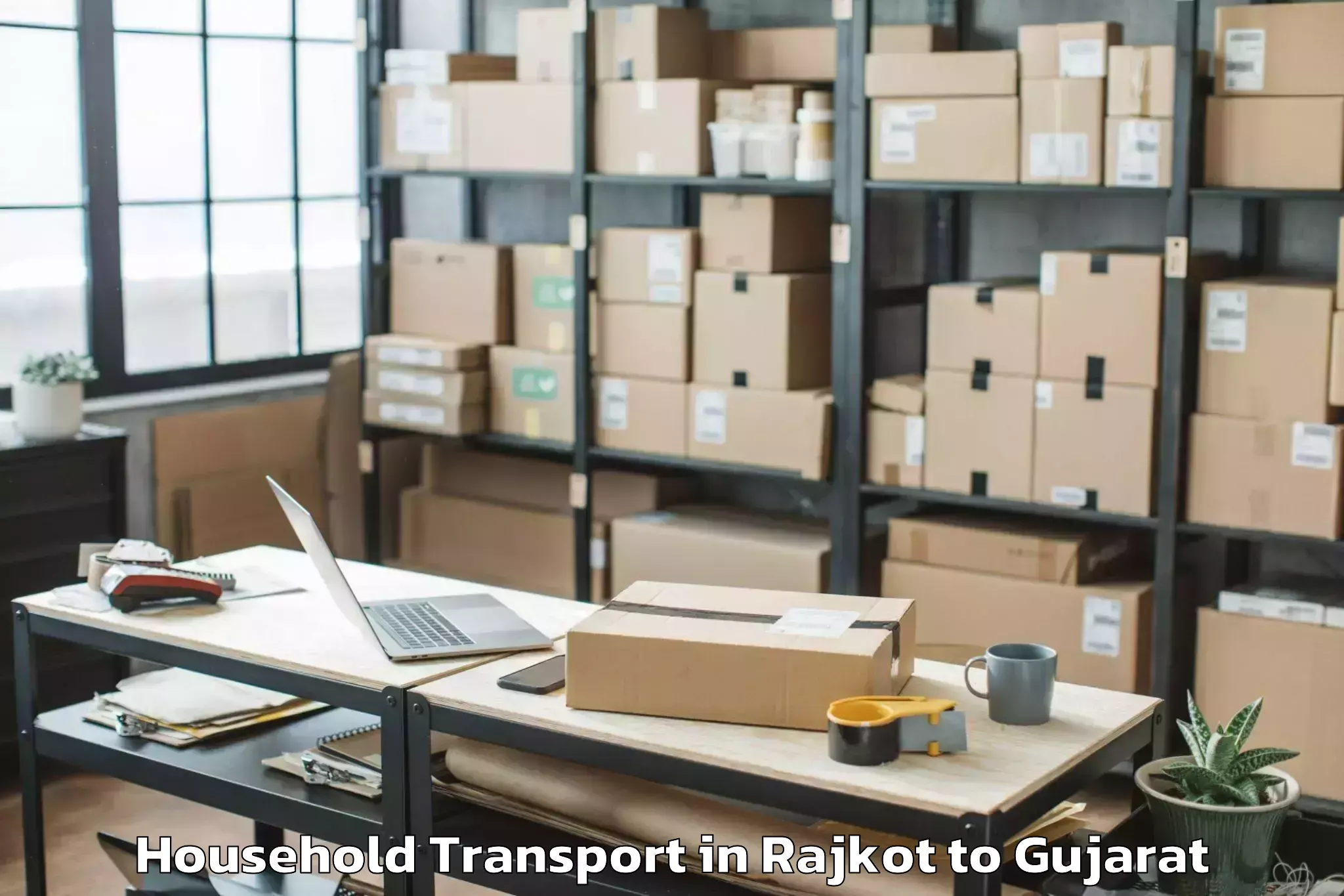 Hassle-Free Rajkot to Bhiloda Household Transport